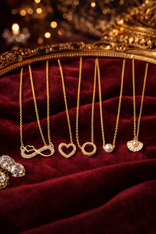 Elegant Everyday Necklace Set - Combo of 5 Necklaces